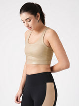 Nevertheless Gold Croc Sports Bra BODD ACTIVE