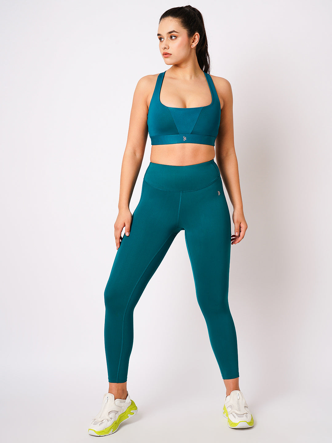 Emerald Green Tie Up Sports Bra BODD ACTIVE