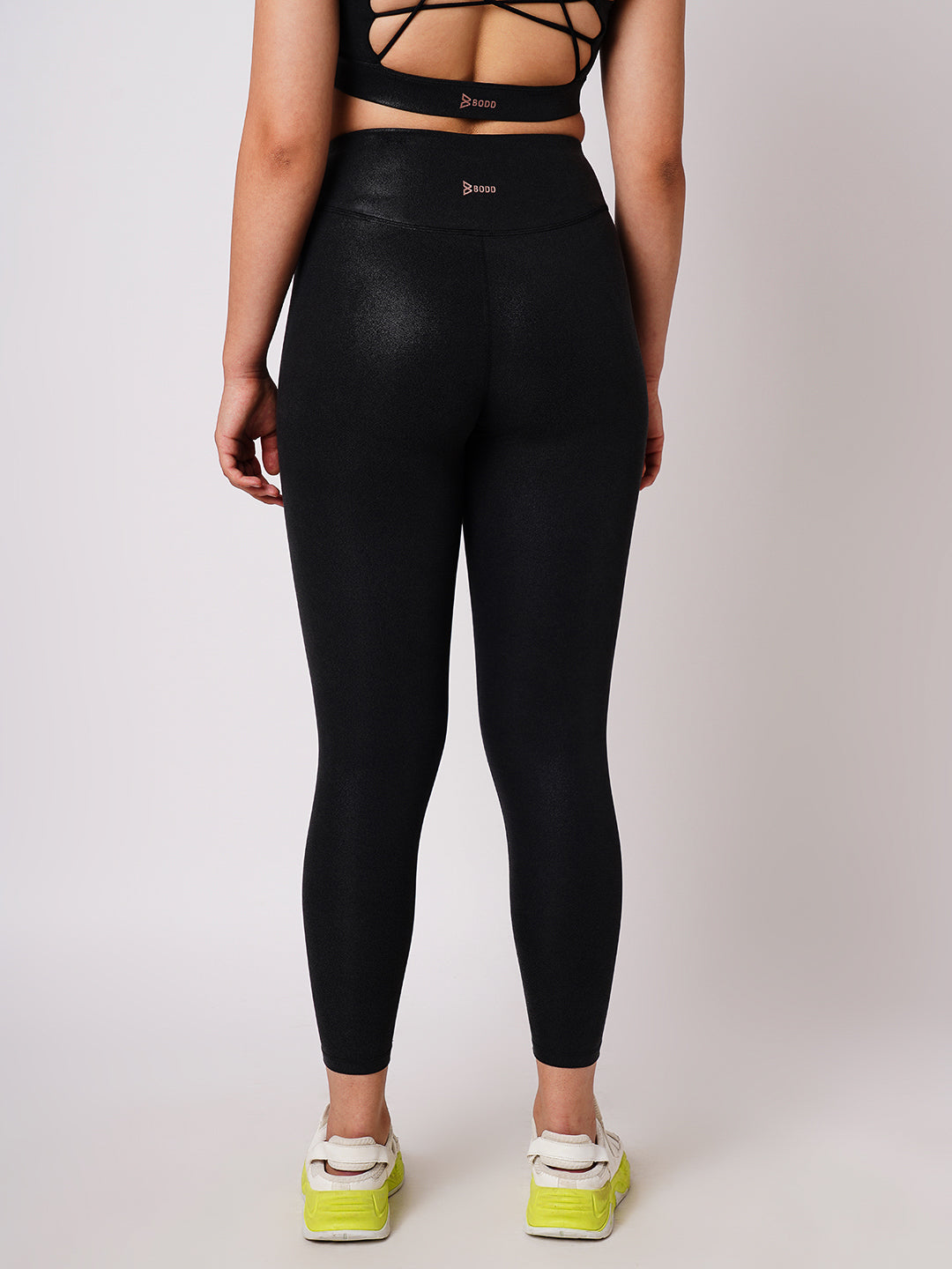 Tanya's Go To Black Essential Glossy Leggings BODD ACTIVE