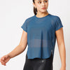 Crystal Teal All Mesh Sheer Tee BODD ACTIVE