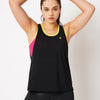 Black Mesh And Hot Pink Sports Bra + Tank BODD ACTIVE