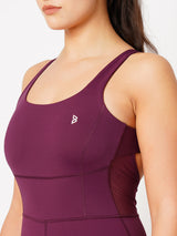 Functional Wine Mesh Bodysuit BODD ACTIVE