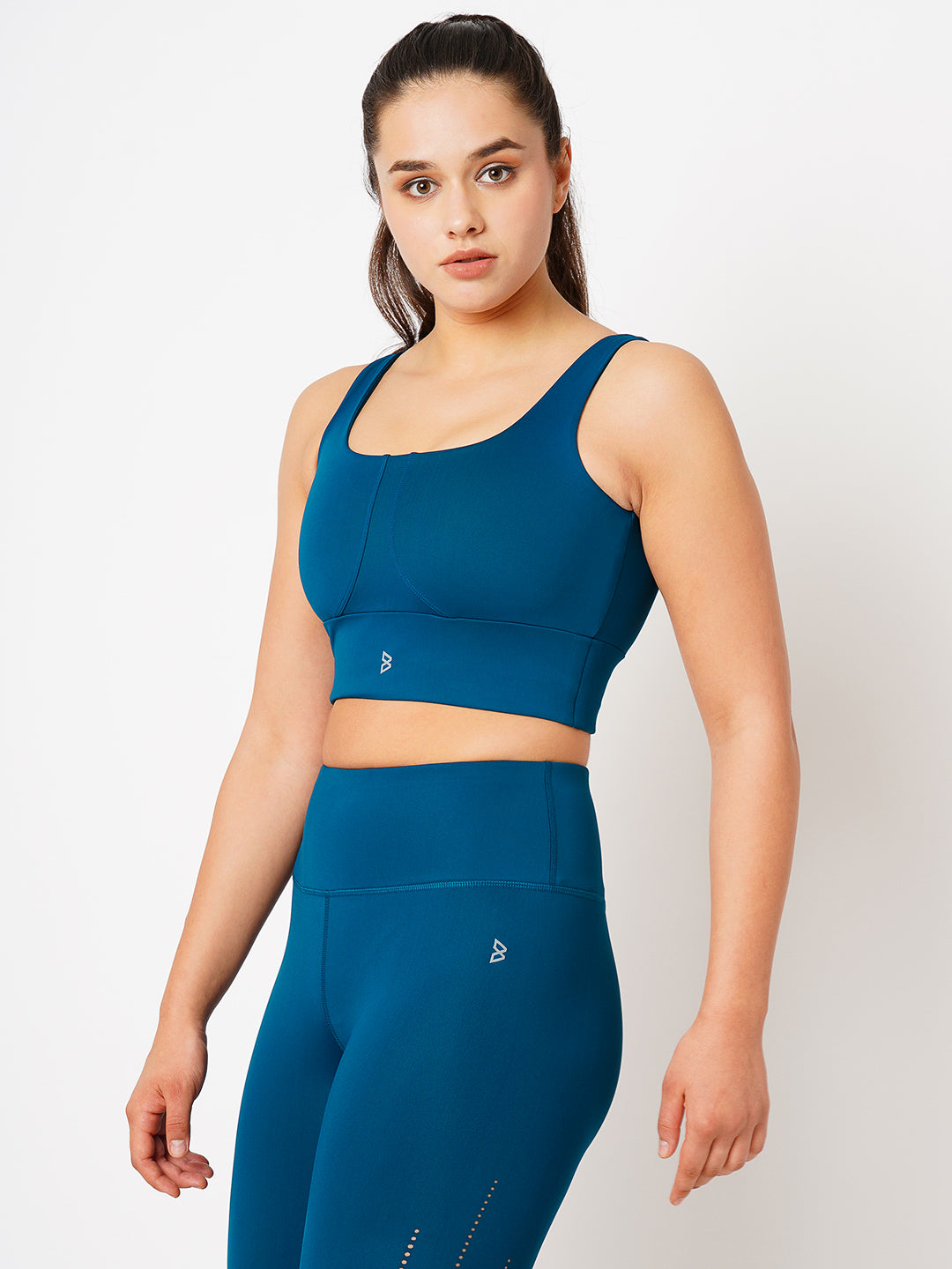 Jasper Teal Crop Top BODD ACTIVE