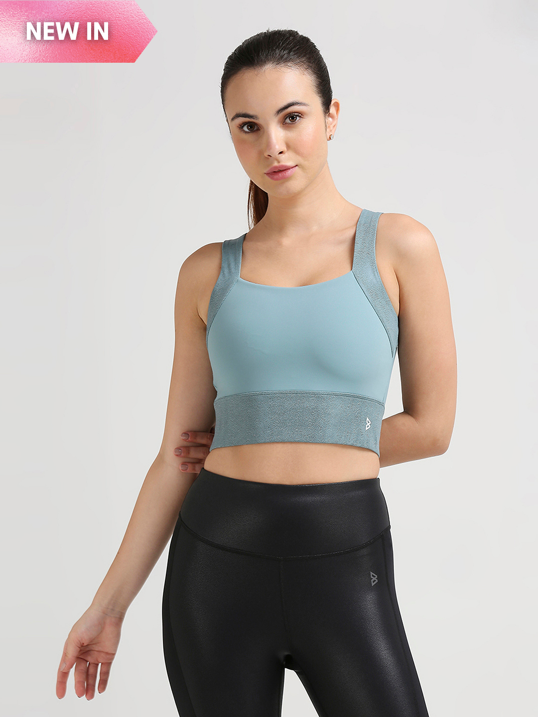 Keep You Balance Teal Yoga Crop Top
