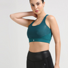 Challenge Accepted Green Glossy Sports Bra