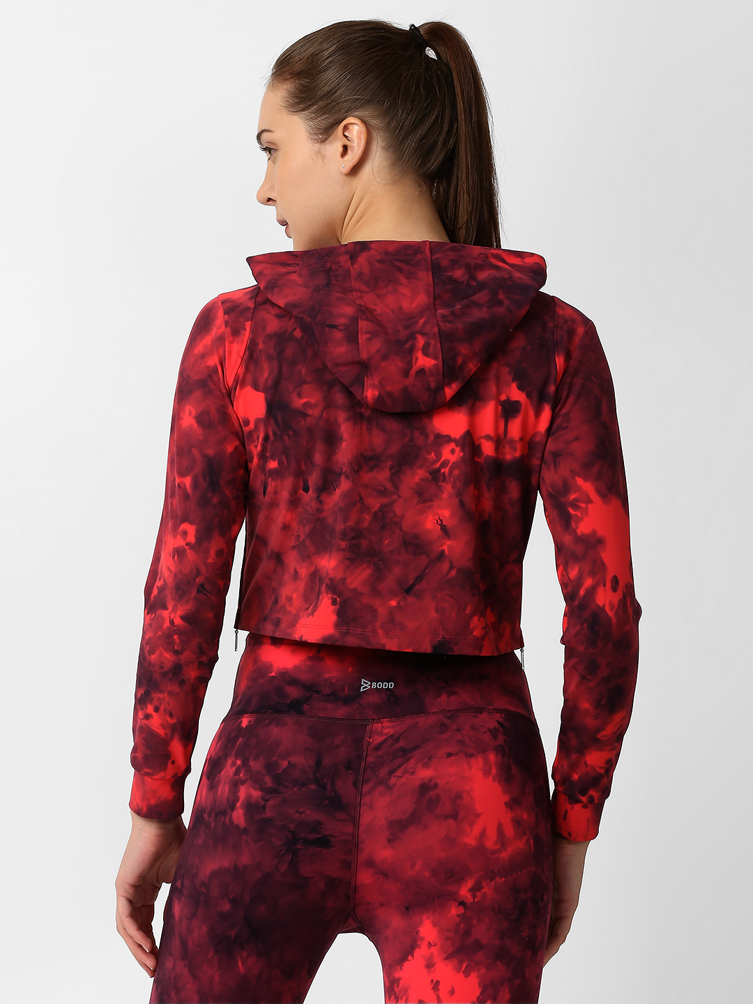 Ruby Wine Tie-dye Hoodie boddactive.com