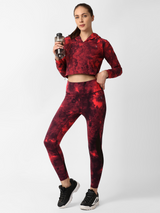 Ruby Wine Tie-dye Hoodie boddactive.com