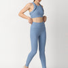 Power Blue Ribbed High Rise Leggings BODD ACTIVE