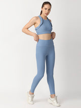 Power Blue Ribbed Sports Bra boddactive.com