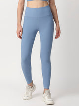 Power Blue Ribbed High Rise Leggings BODD ACTIVE