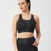 Meet Me In Manhattan Black Metallic Sports Bra