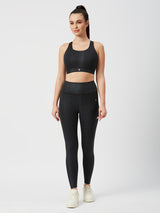 Meet Me In Manhattan Black Metallic Leggings