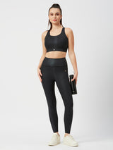 Meet Me In Manhattan Black Metallic Leggings
