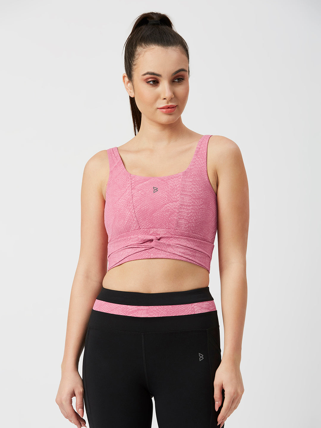 Level Up Pink Longline Sports Bra