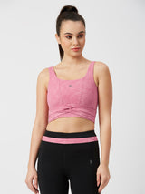 Level Up Pink Longline Sports Bra