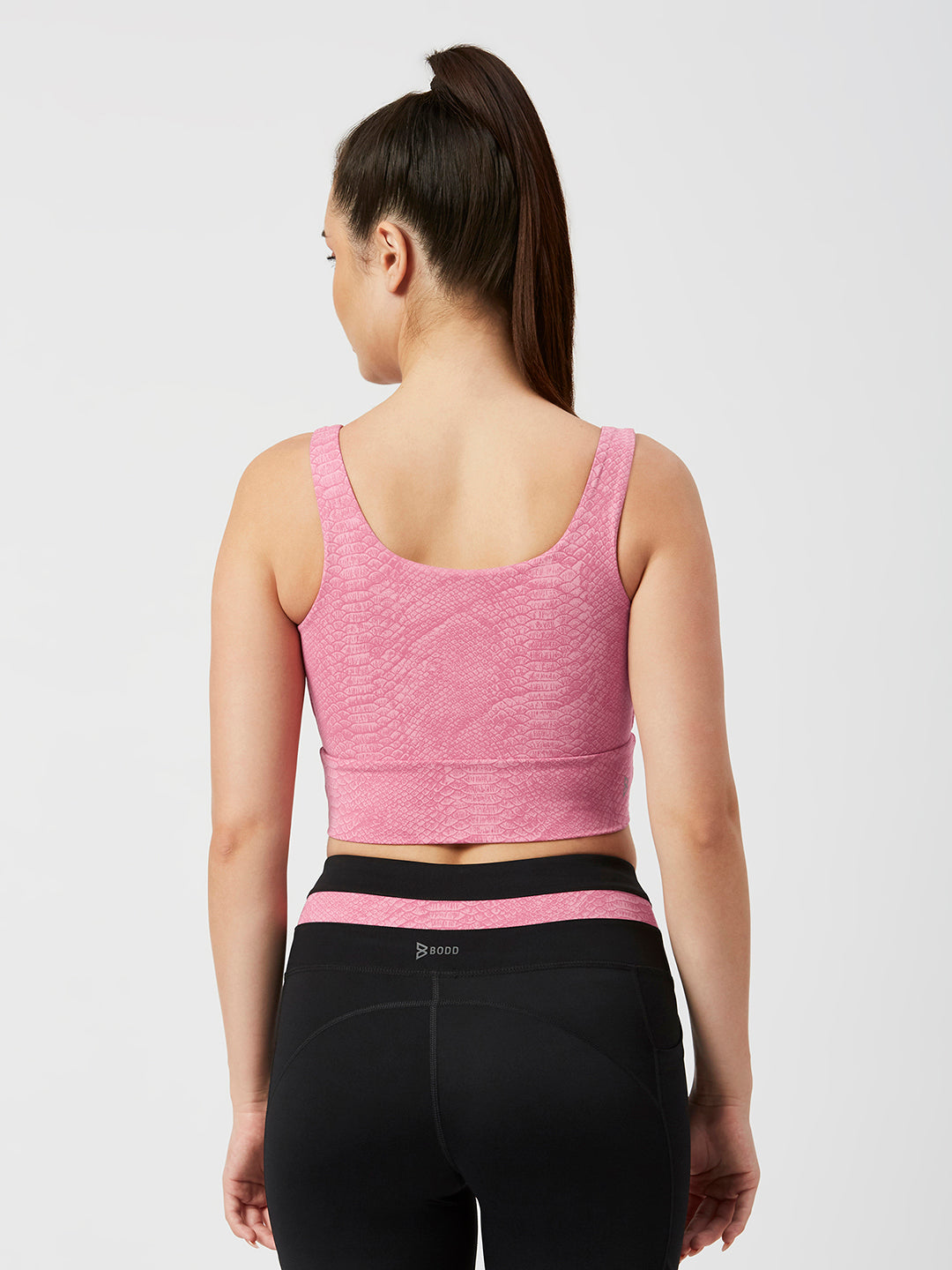 Level Up Pink Longline Sports Bra