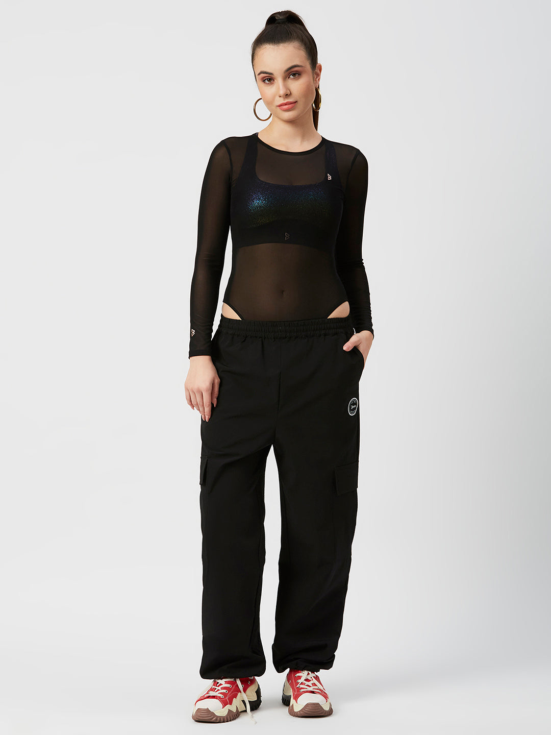 Give Me What I Want Black Mesh Bodysuit