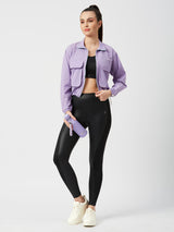 Being Pretty Lavender Cropped Jacket