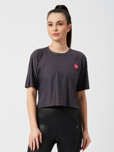 Ash Grey Boxy Mesh Tee