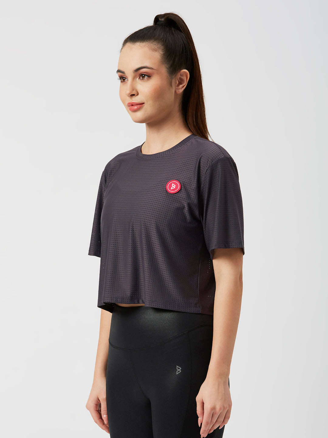 Ash Grey Boxy Mesh Tee