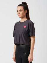 Ash Grey Boxy Mesh Tee