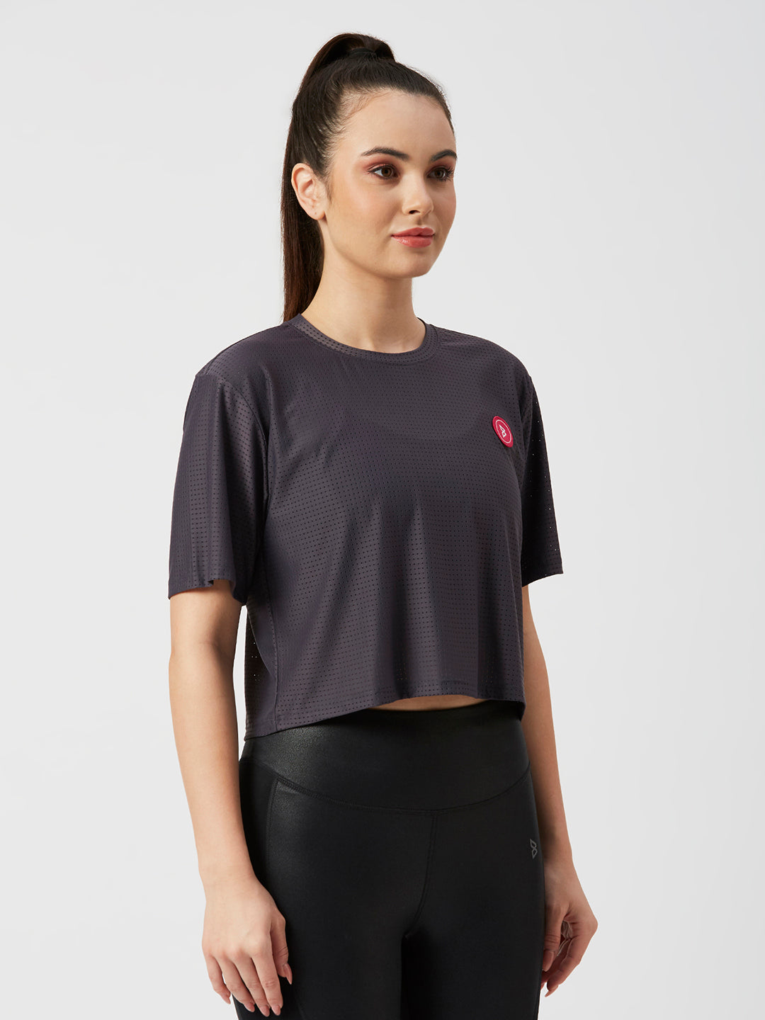 Ash Grey Boxy Mesh Tee