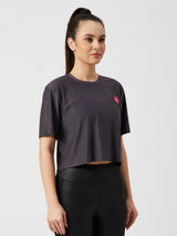 Ash Grey Boxy Mesh Tee