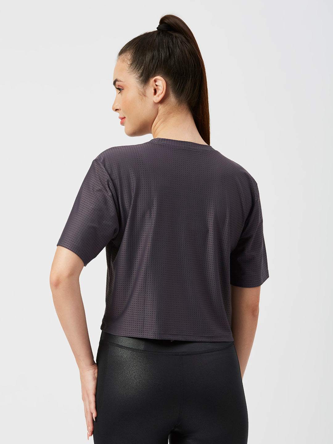 Ash Grey Boxy Mesh Tee