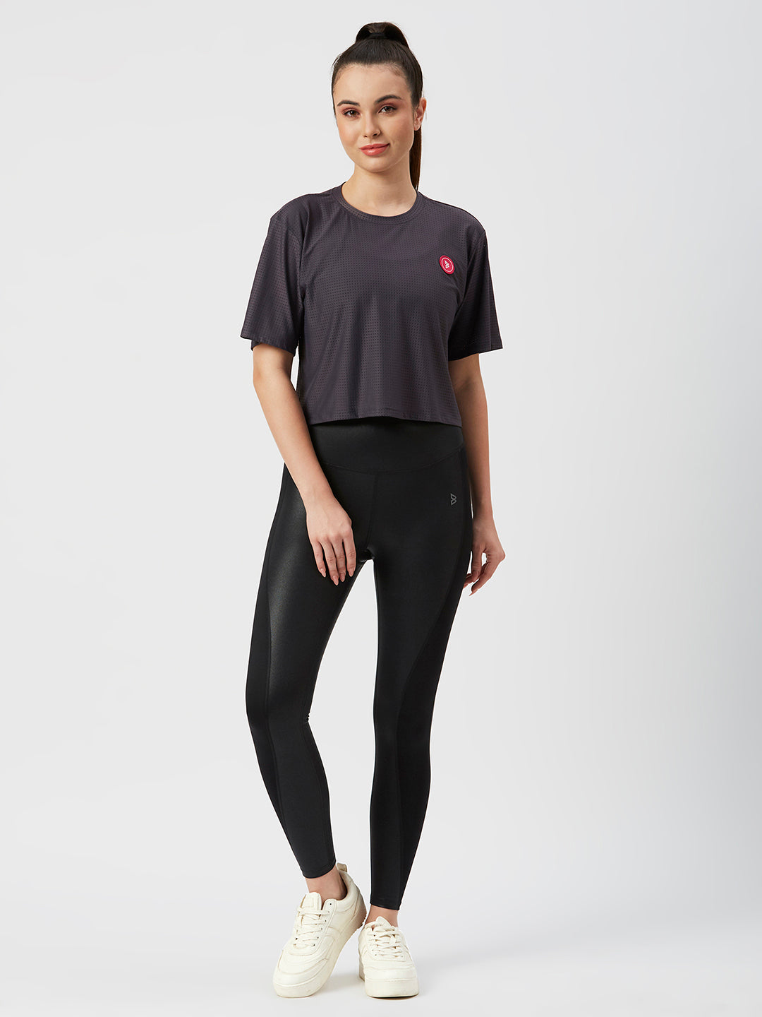 Ash Grey Boxy Mesh Tee