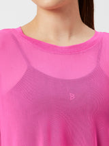 It’s A Hot Pink Summer Ruffled Mesh Tee