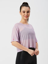 Just Wanna Have Fun Lavender Mesh Tee