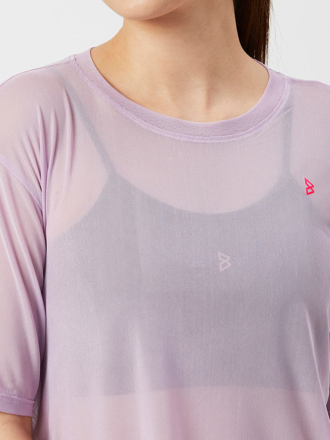 Just Wanna Have Fun Lavender Mesh Tee