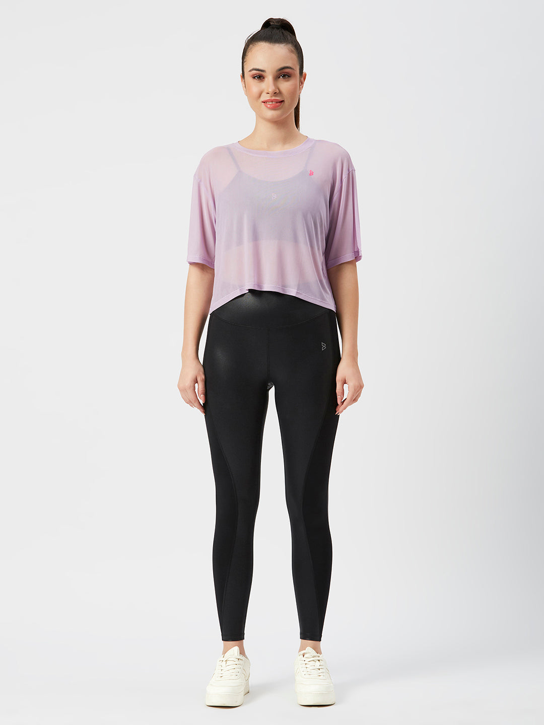 Just Wanna Have Fun Lavender Mesh Tee