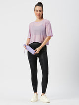 Just Wanna Have Fun Lavender Mesh Tee