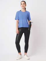 Vista Blue Open Back Mesh Tee