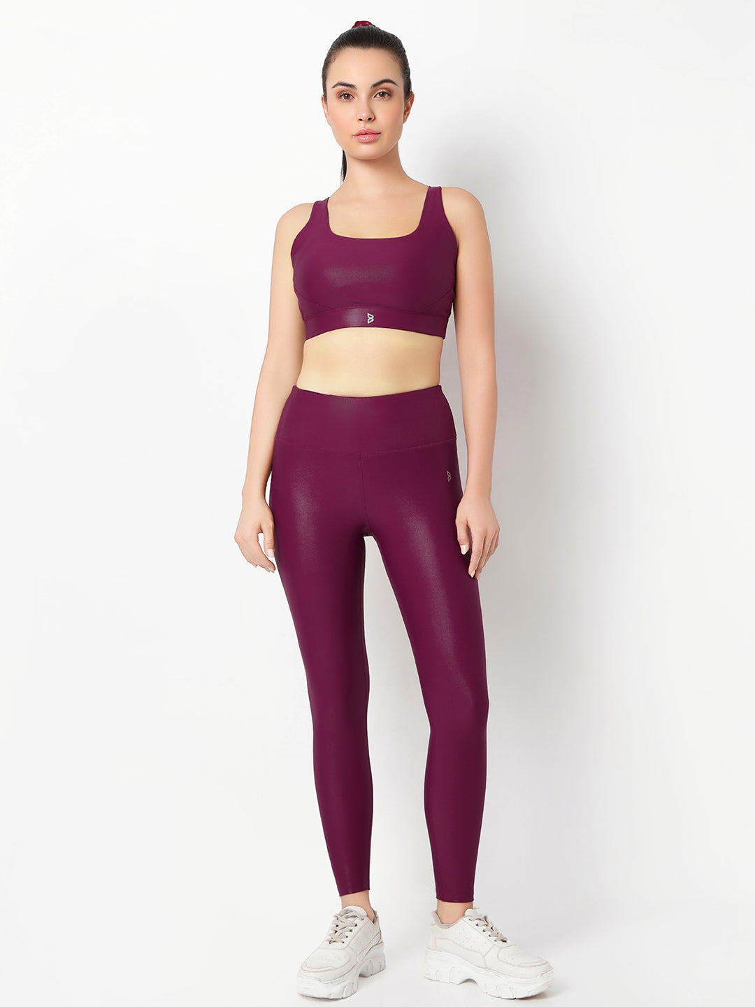 Wine Velocity Gloss Leggings
