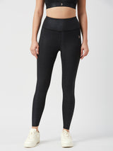 Meet Me In Manhattan Black Metallic Leggings