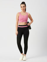 Level Up Pink Longline Sports Bra