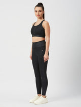 Meet Me In Manhattan Black Metallic Leggings