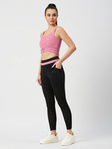 Level Up Pink Longline Sports Bra
