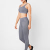 Frost Grey Criss Cross Essential High Waist Leggings BODD ACTIVE