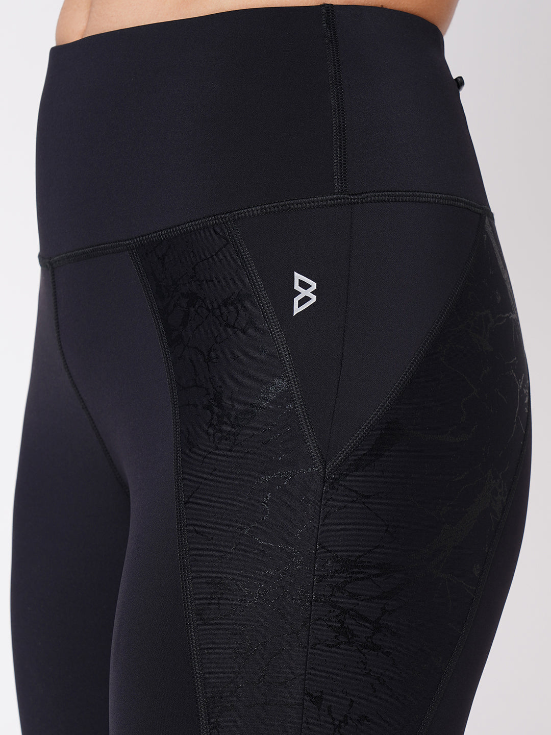 Black Marble High Waist Leggings boddactive.com