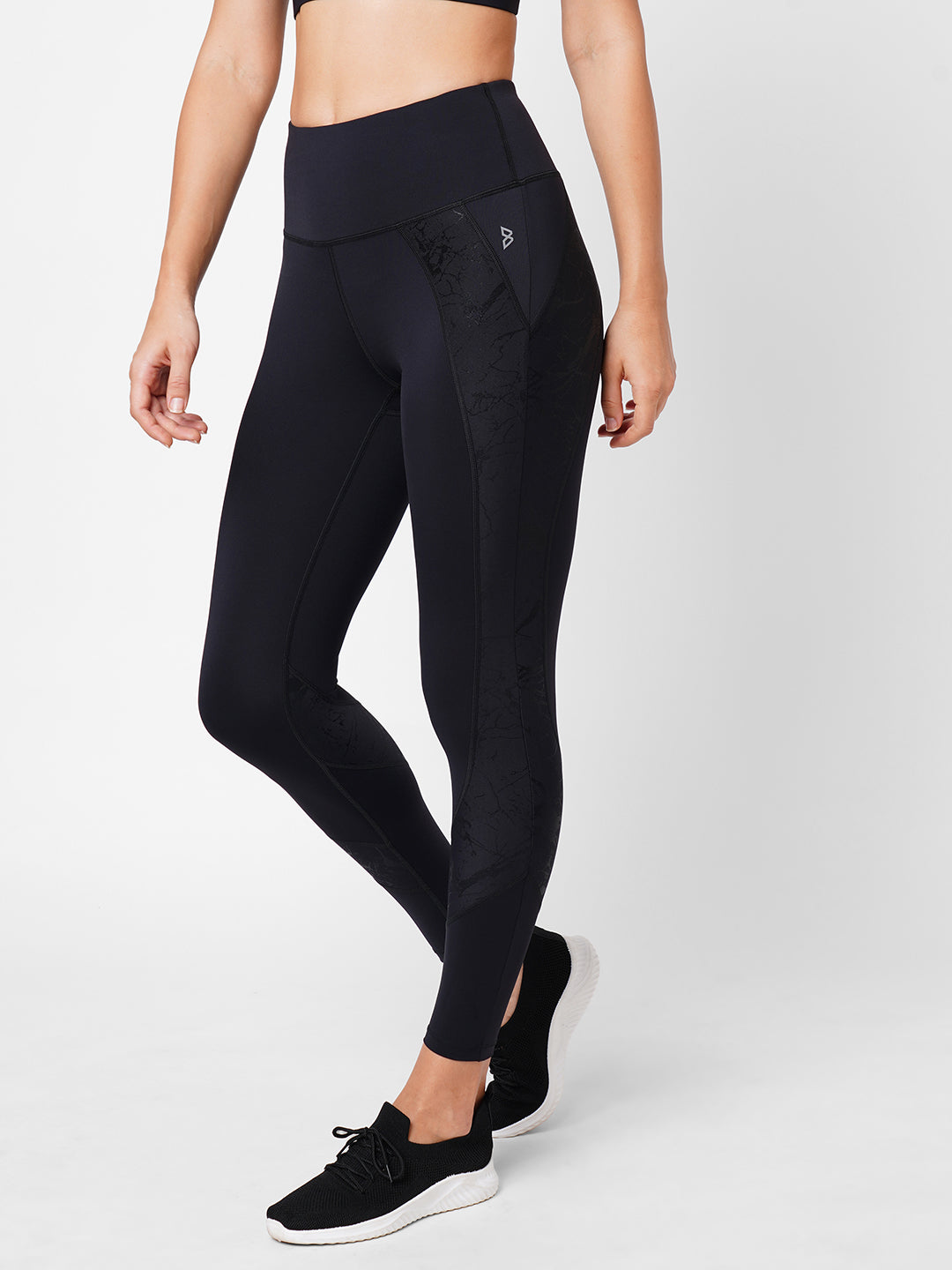 Black Marble High Waist Leggings boddactive.com