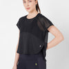 Core Jet Black Mesh Tee boddactive.com