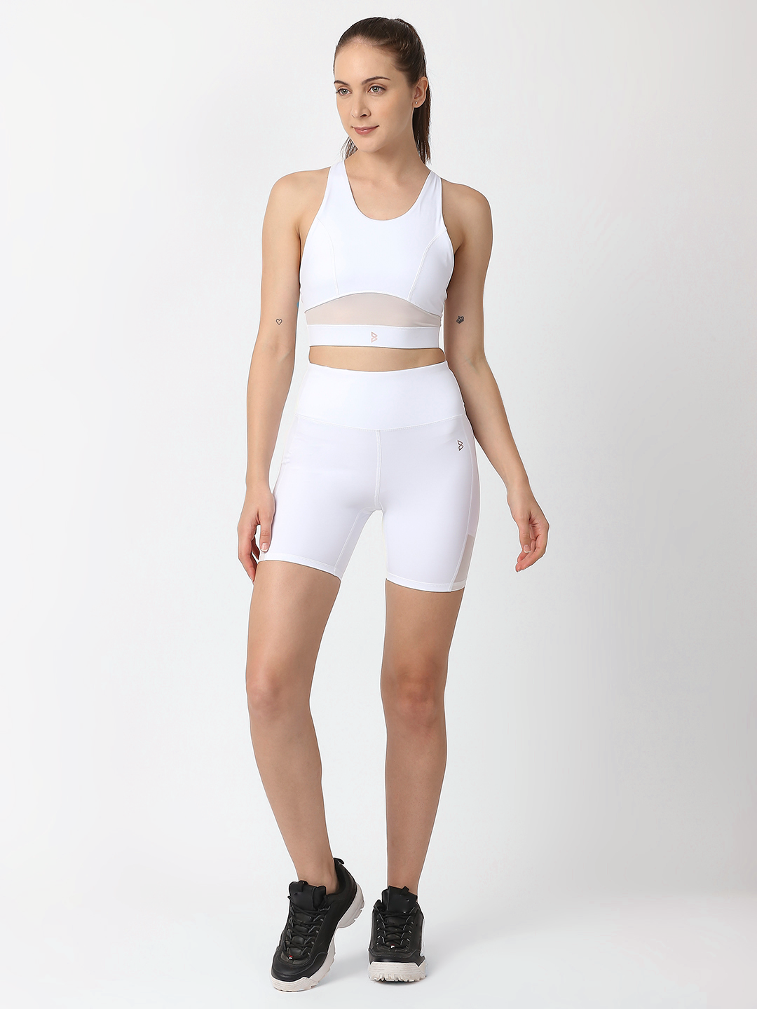 Star White Crop Top BODD ACTIVE
