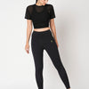 Black & Ribbed Core Leggings BODD ACTIVE