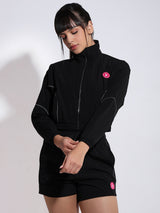 Velocity Black Cropped Jacket