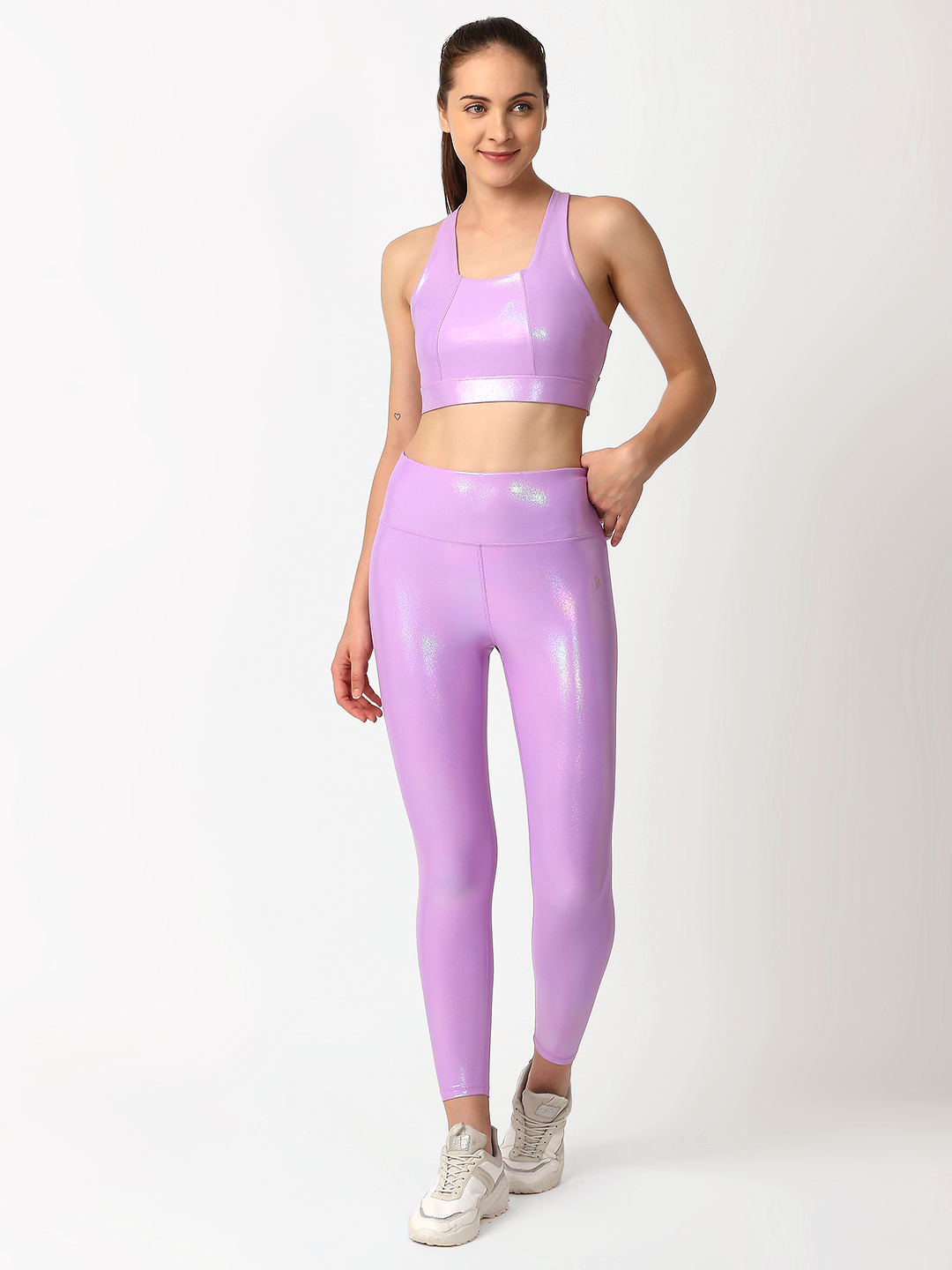 Lavender Holo High Rise Leggings BODD ACTIVE